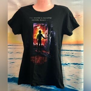 Netflix Stranger Things 2 Will Upside Down Graphic T-Shirt Women’s SZ LG